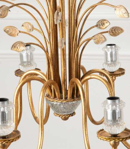 Pair of 20th Century Italian Bagues Style Chandeliers