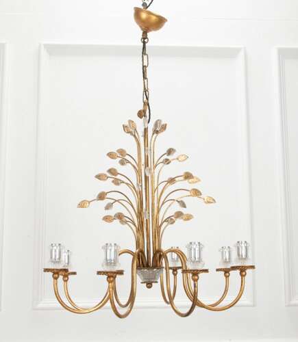 Pair of 20th Century Italian Bagues Style Chandeliers