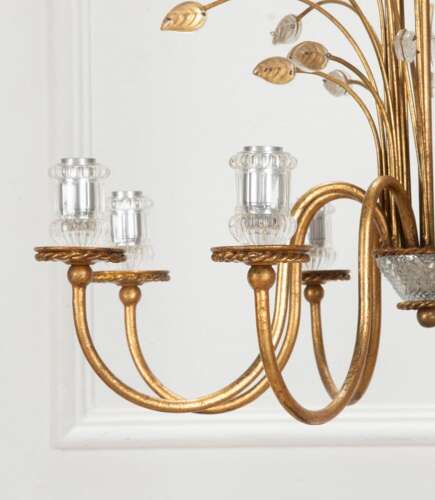 Pair of 20th Century Italian Bagues Style Chandeliers