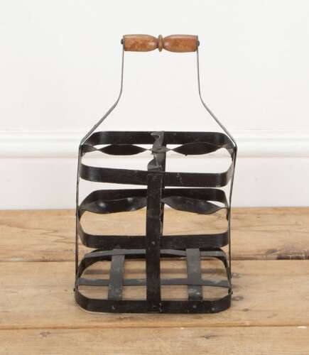 20th Century French Tole Metal Wine Carrier