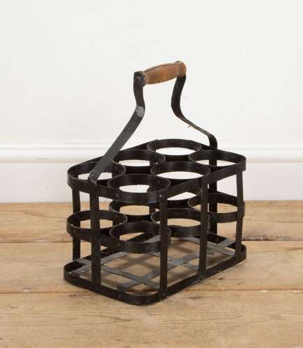 20th Century French Painted Metal Wine Carrier