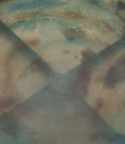 20th Century French Blue Art Nouveau Dish on Stand
