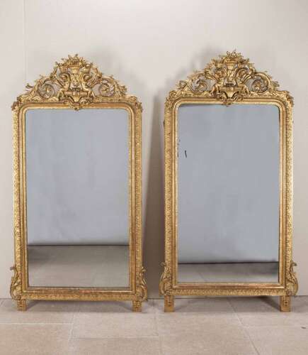 Pair of 19th Century French Neo-Classical Gilt Mirrors
