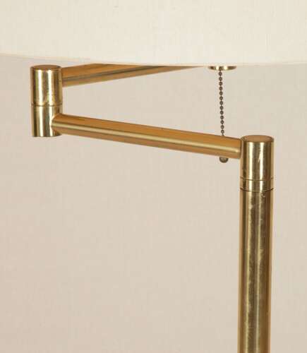 20th Century British Adjustable Armed Brass Floor Lamp