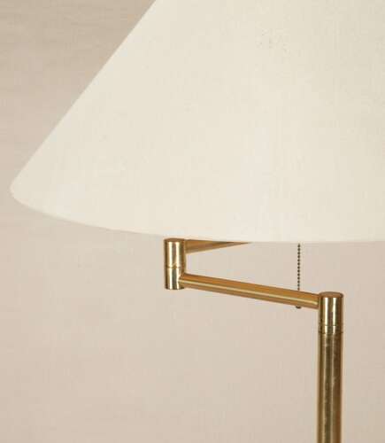 20th Century British Adjustable Armed Brass Floor Lamp