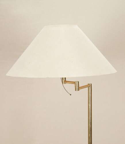 20th Century British Adjustable Armed Brass Floor Lamp