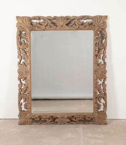 20th Century French Oak Cushion Mirror