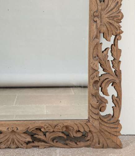 20th Century French Oak Cushion Mirror