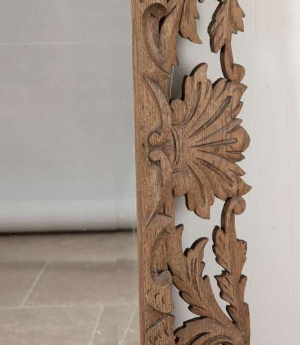 20th Century French Oak Cushion Mirror